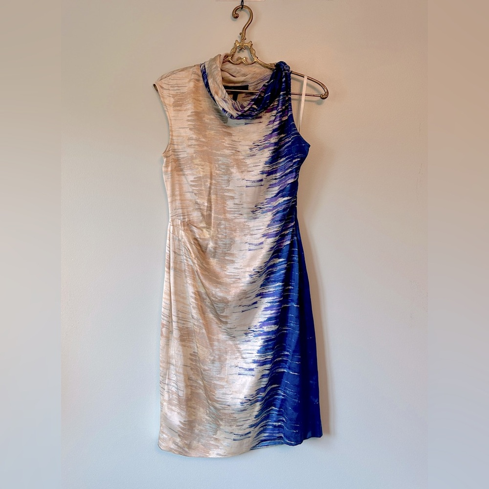 BCBGMAXAZRIA asymmetrical silk dress